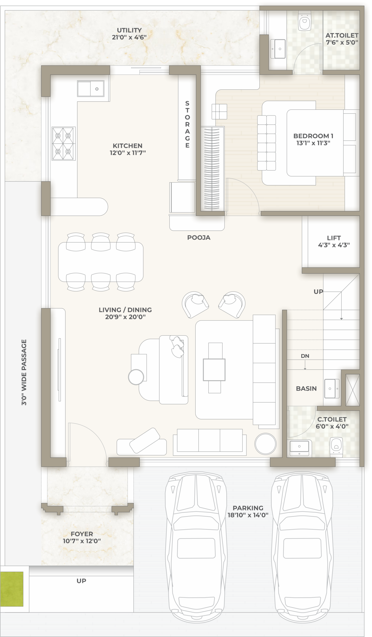 Type C - Ground Floor